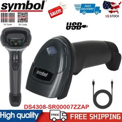 Zebra Symbol DS4308-SR 2D QR Code Handheld USB Barcode Scanner Kit w/USB Cable