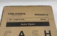 Volcora 16″ Auto Open Cash Drawer Black With Key+Till 500057-Z In Box
