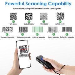 Eyoyo 2D Wireless Bluetooth Barcode Scanner Inventory Reader for Android iOS PC