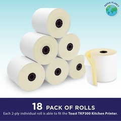 2-Ply White/Yellow Carbonless Paper for Toast Kitchen Printer by Paper Planet…