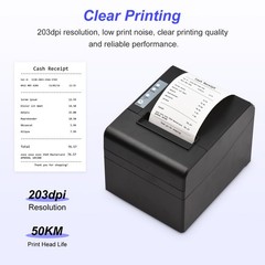 Thermal Receipt Printer 80mm Desktop Direct Thermal Printing USB Connection BSZV