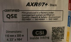(4 pack) Thermal Rolls Transfer Black T22870ZA ARMOR IIMAK -AXR7+ 110MM X 300M