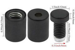 12 tornillos de acero inoxidable de 1/2″ x 0,78″, para montaje en pared.