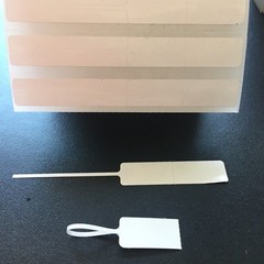 1 Roll Rattail Tag Jewelry 3000 Labels 7/16″ x 3 9/16″ Thermal Transfer