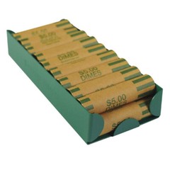 MMF INDUSTRIES Rolled Coin Storage Trays 2x Dimes & 2x Nickels (4 Pack) D11