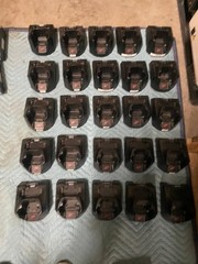 large lot of Janam barcode handheld scanners XP20W XM66W charging stations docks