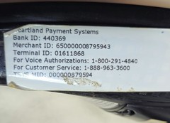 Ingenico ICT220 Credit Card Terminal with Cable Parts, Power Adapter