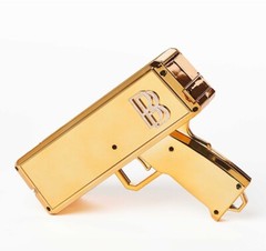 Ben Baller Gold Money Gun 2.0 Iced Out With Ben Baller Bucks/Gloves