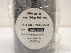 Lot of 4 Ribbon for Near Edge Printers 130mm x 600m Wax/Resin Inside Wound