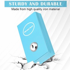 1 Pack Metal Box for Gamblers Pocket Sized Winner Bank Casino Cash Box with 2…