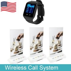 Catel Queuing Wireless Calling System 3 Call Buttons 1Wrist Watch Receiver Cafe