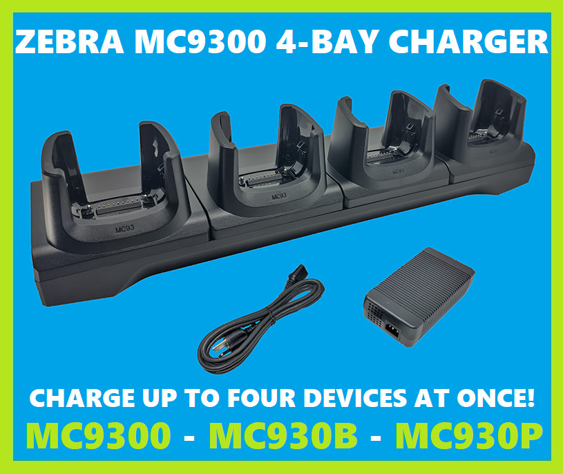 4-Slot Charger Cradle for Zebra MC9300 Scanners, Replaces CRD-MC93-4SCHG-01!🔥⭐