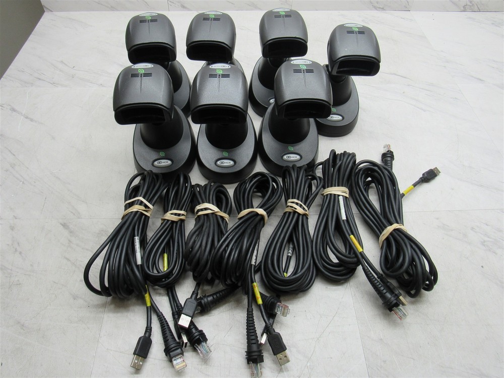 7 LOT Honeywell NCR 1952-BF Wireless Barcode Scanner w/CCB01-010BT Cradle & USB