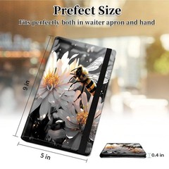 Server Books for Waitress Booklet Waitstaff Organizer Zipper Pocket,Fit Waitr…