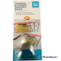 Tamper Evident 9 x 12 Inch Bank Deposit Bags. Two 25 Count Boxes 50 Bags Total