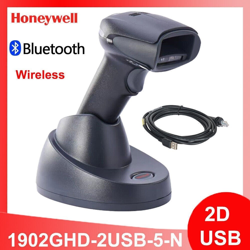 Honeywell 1902GHD-2USB-5-N Wireless 2D Barcode Scanner with USB Cable & Battery