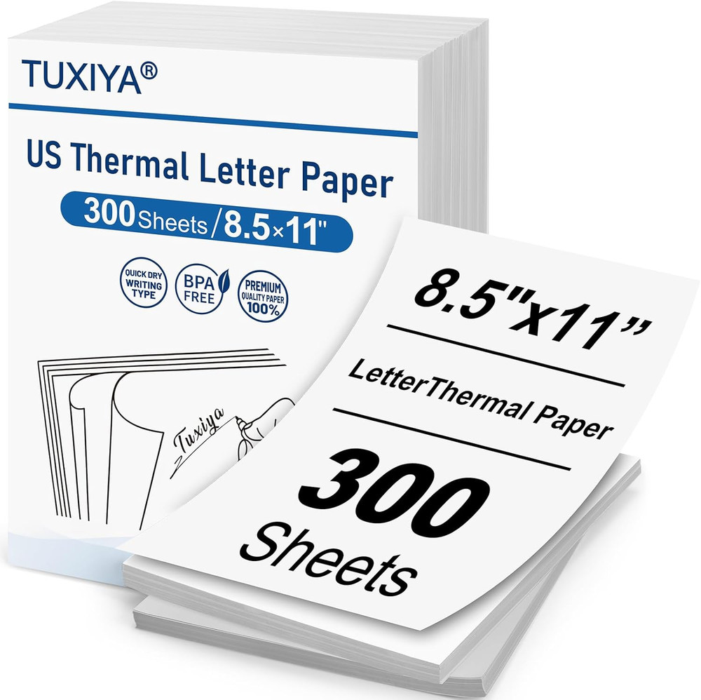 300 Sheets Thermal Printer Paper 8.5 x 11 Inch,BPA free Advanced Thermal Printin