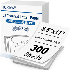300 Sheets Thermal Printer Paper 8.5 x 11 Inch,BPA free Advanced Thermal Printin