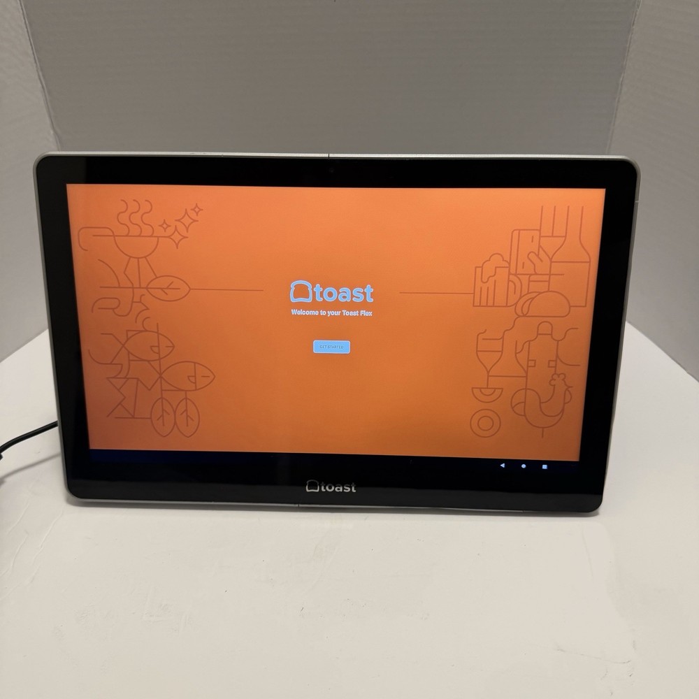 Toast Flex POS 14” Kitchen Display Touch Screen Monitor Wall Mount TK200 Damaged