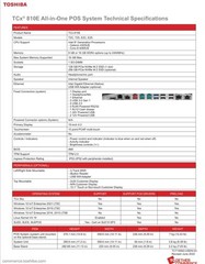 TOSHIBA TCX810E AIO POS System 4828-T2C, Celeron 4305UE, Memory 8GB, 256GB SSD
