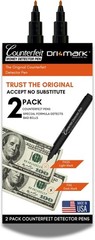 Money Loss Prevention Tester – 2 Pack Counterfeit Bills Detector Pens, USA Made