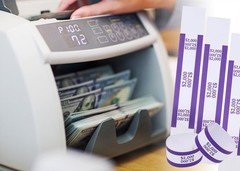 ONLYKXY 150pcs Self Sealing Cash Currency Straps Money Paper Bands Bill Wrapp