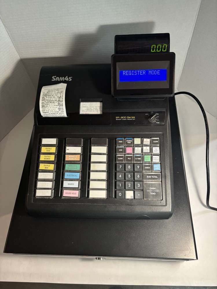 SAM4S ER-945 Electronic Smart Ca$h Register Dual Printer *Tested