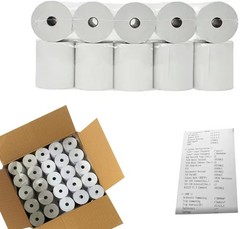 3″ x 165′ 1 Ply Bond (Non-Thermal) Receipt Paper – POS Cash Register Paper