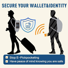 5 Pack RFID Blocking Card NFC Blocker Credit Card Passport Protector Wallet