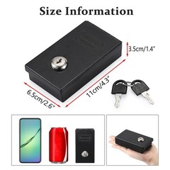 Metal Casino Cash Box for Gamblers, Portable Mini Lockable Winners Bank with Mon