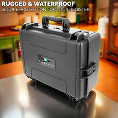 CASEMATIX Waterproof Travel Case for Square Register POS System with Case Only