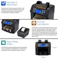 Mixed Denomination Bill Counter Machine Cash Money Currency Counting Detector