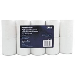 PM SINGLE PLY THERMAL CASH REGISTER/POS ROLLS, 3 1/8″ X 230 FT., 10/PK WHITE