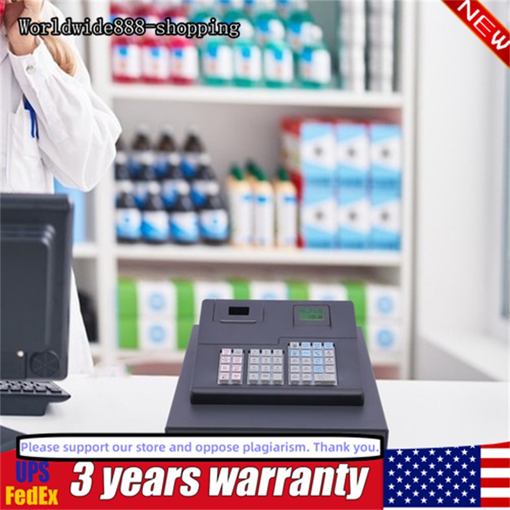 39 Keys Wired Lockable Electric Thermal Cash Register with Drawer for Catering