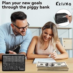 “Kkluno $3000 Cash Vault Wooden Money Saving Box Coin Counter Piggy Bank for A “