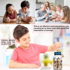 Digital Coin Counter Money Bank 1.8L ABS Jar with LCD Display Battery Operate…