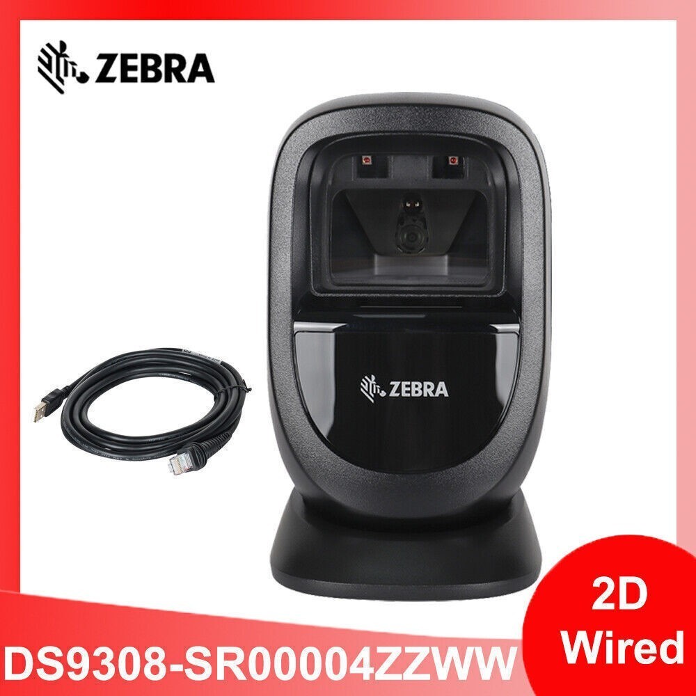 Zebra DS9308-SR00004ZZWW Desktop Handsfree USB 2D Barcode Scanner Imager w Cable