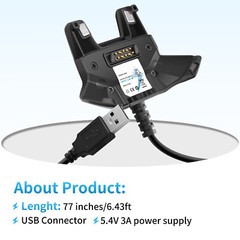 For Zebra TC70/TC75/TC77 BT-000318-01 BTRY-TC7X-46MAH-01 USB Charger Cable USA