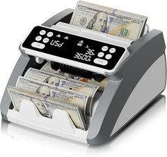 AROHANI 0724 Money Counter Value Count for USD and EUR, UV MG IR Counterfeit Det