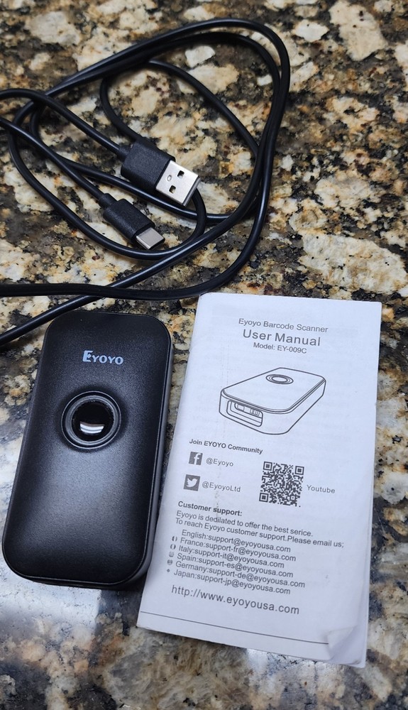 Eyoyo EY-009C Bluetooth Wireless USB+BT+2.4G Barcode Scanner
