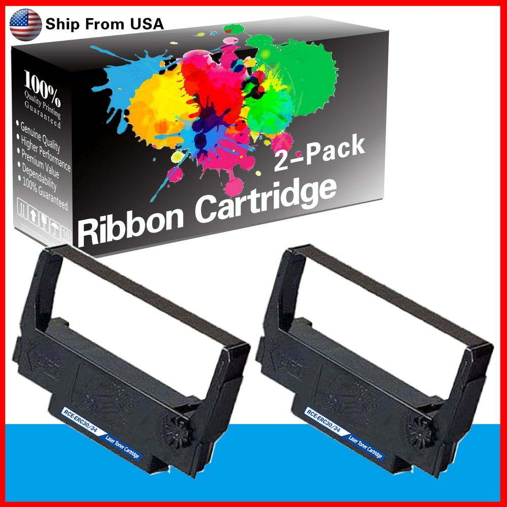 2PCS Purple Compatible ERC-30 34 38 ERC30 Ribbon for M17-JB