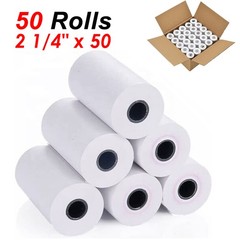 50Roll 2 1/4″ x 50 Thermal Receipt Cash Register Credit Card Paper Roll BPA Free