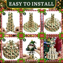 Christmas Santa Claus Money Holder Money Box Cash Cake,Money Tree for Xmas Mo…