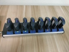 Intermec AC3 8 Socket Charger w/ 8 Li-ION Rechargeable Battery 7.4V & Adapter