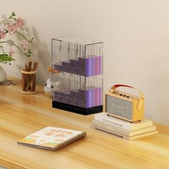 8-Slot Clear Acrylic Booster Pack Dispenser, Card Organizer with Black Base, Fit