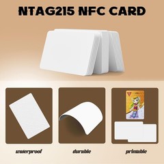 10 Pcs Compatible with NFC NTAG215 Cards Rewritable Business NFC Tags 504B
