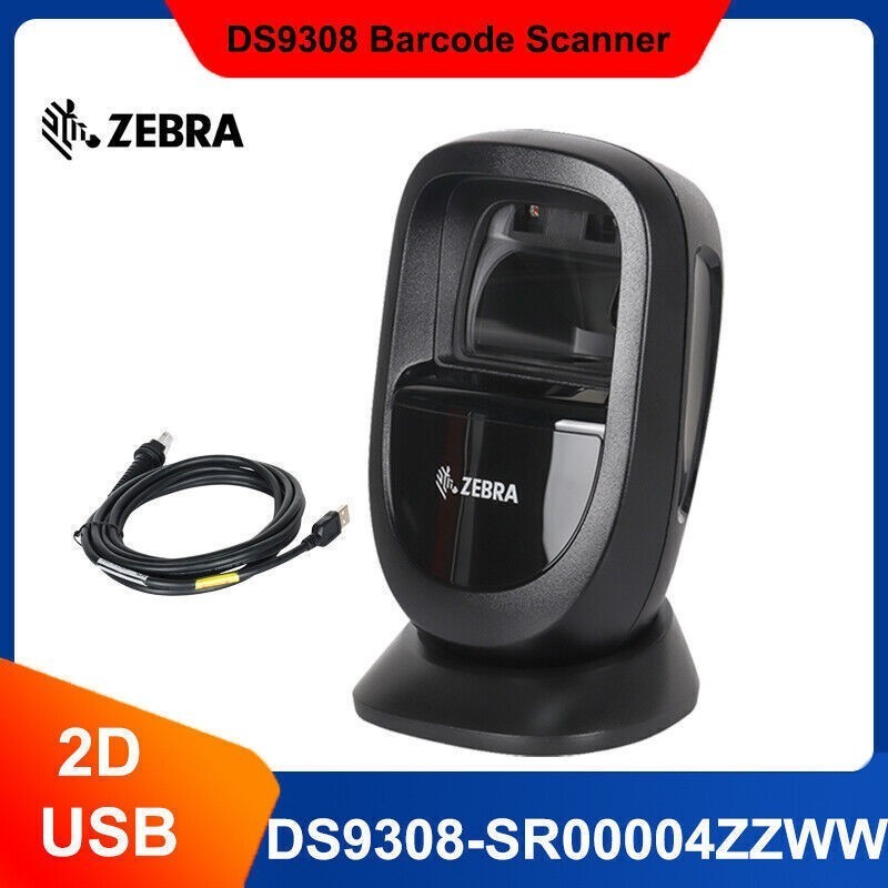 Zebra DS9308-SR00004ZZWW Wired 2D USB Desktop Laser Barcode Scanner W/ USB Cable