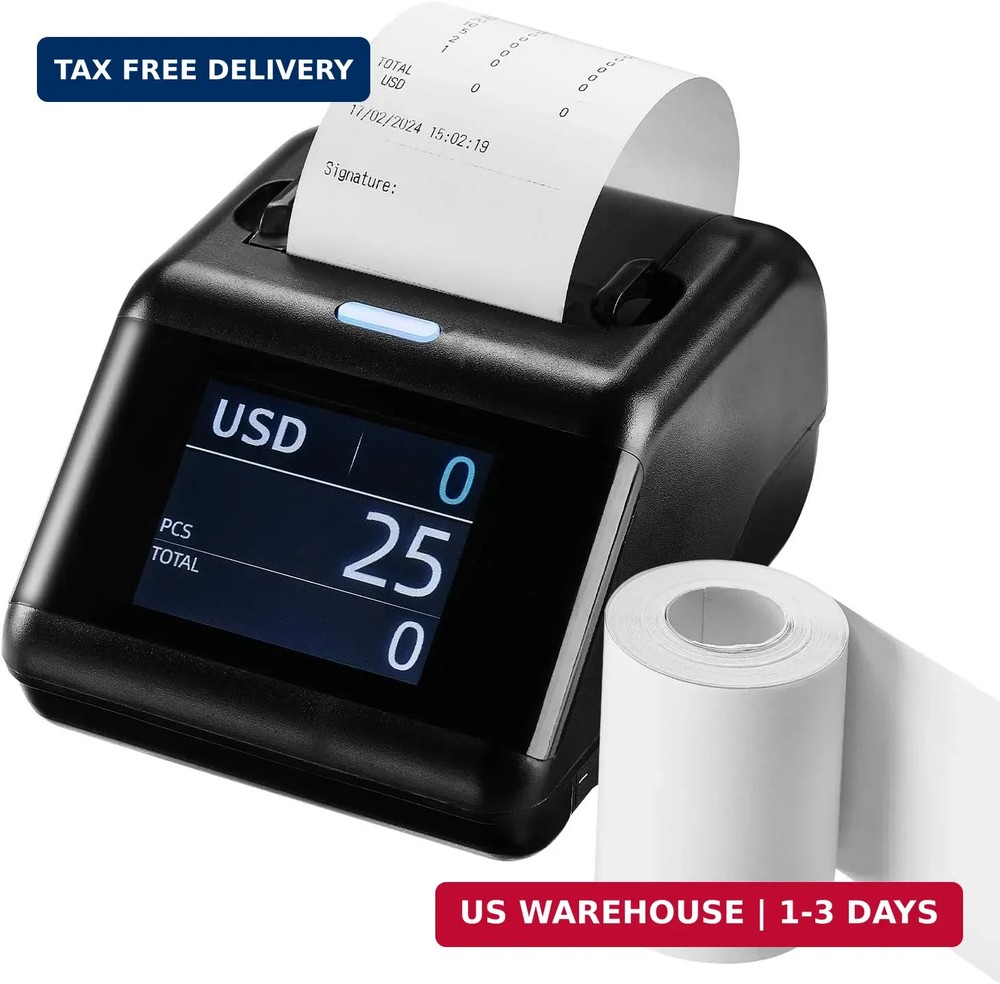 MUNBYN P01 Thermal Printer for IMC01, IMC08, IMC09 Money Counter Machine Mixed D