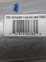 Garvey Daydots 1 Line Gun Label Roll THURS – Sleeve of 8