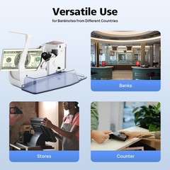 Mini Money Bill Cash Counter Bank Machine Currency Counting Counterfeit Detector